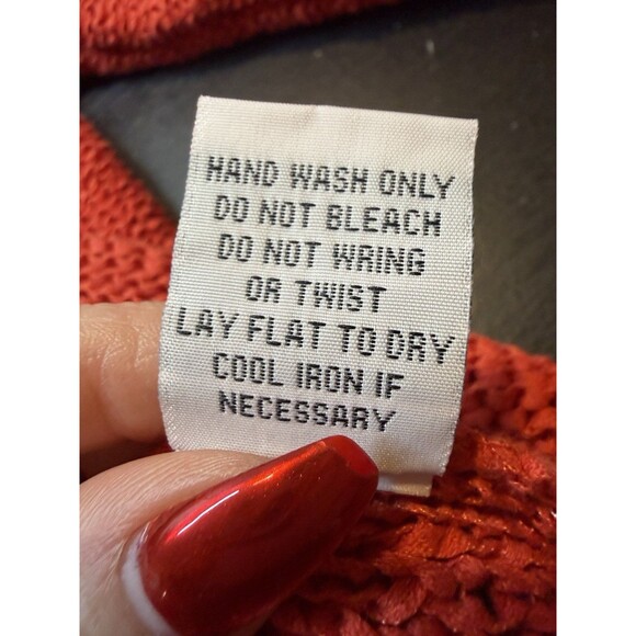 Habitat Clothes To Live In Sweater Lagenlook Boho Orange Top Cotton Blend Small - Picture 7 of 7